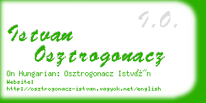 istvan osztrogonacz business card